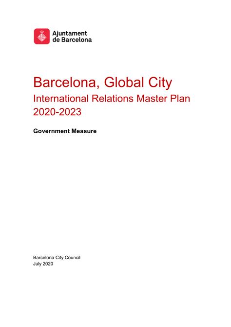 Global Cities, International Relations and the .